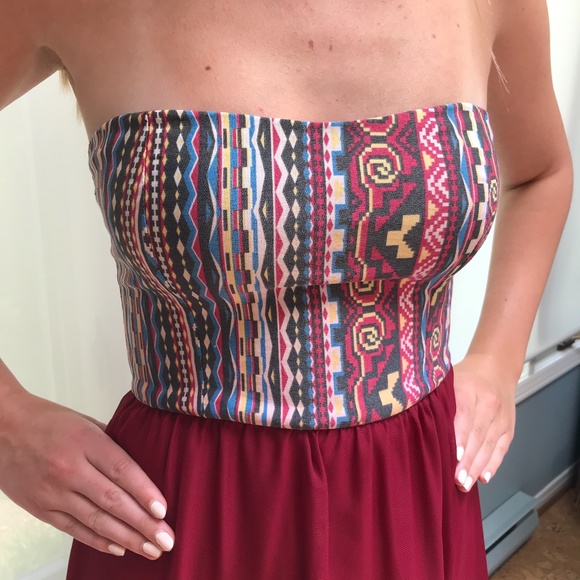 High Low Strapless Dress - Picture 3 of 9